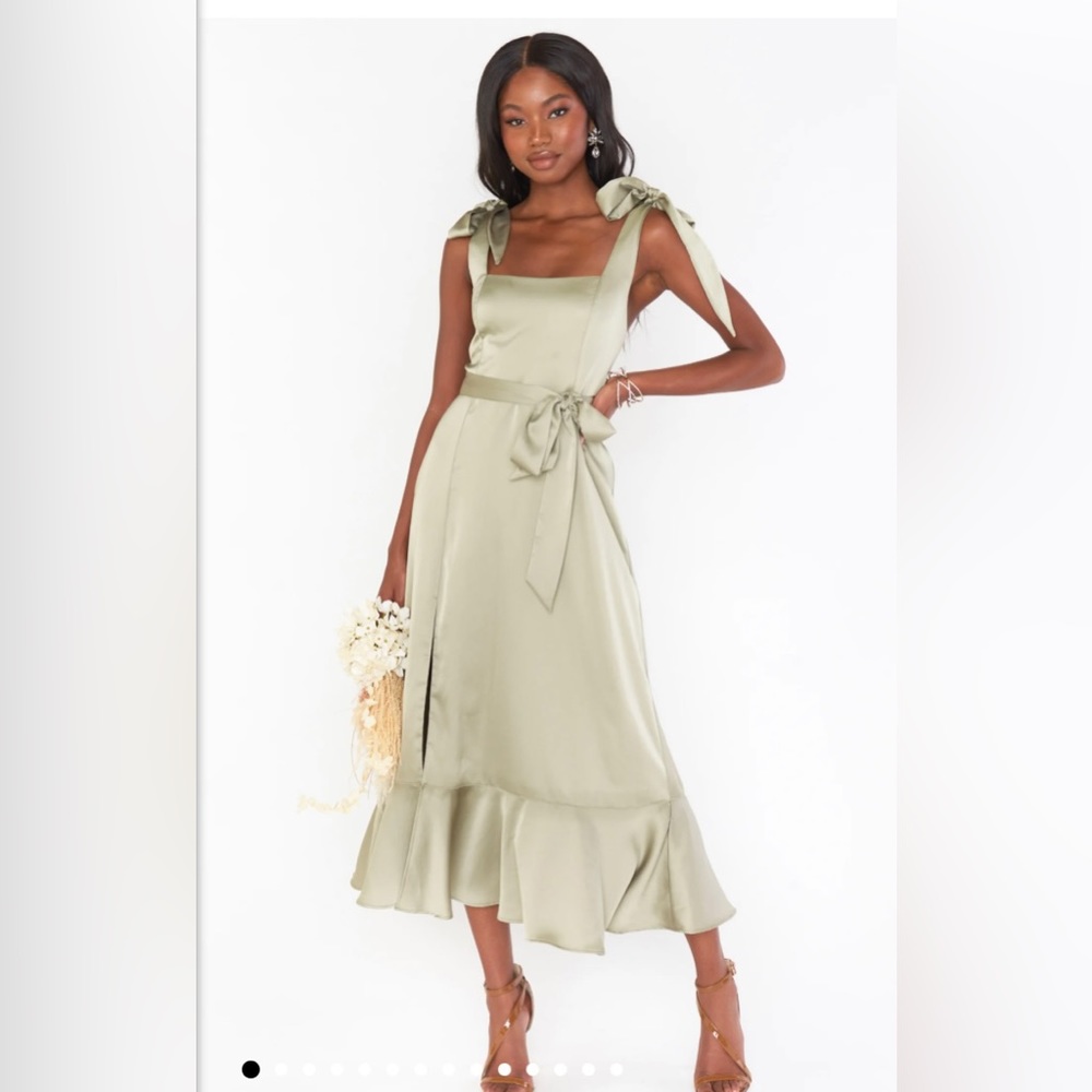 Show Me Your Mumu- Claire Midi Dress (sage green)
